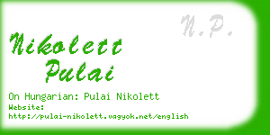 nikolett pulai business card